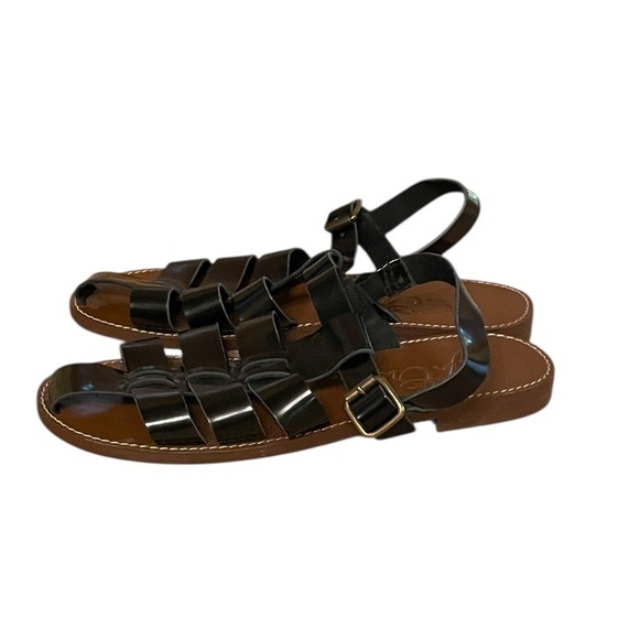 NA XXXX ???? Black Patent Leather Fisherman’s  Sandals Style 2013482 - Picture 7 of 8